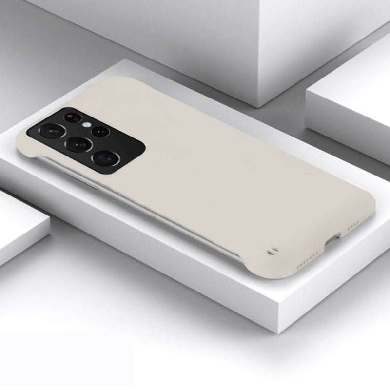 Minimalist Frameless Samsung Case-Samsung Galaxy Phone Case-Exoticase-For Samsung S23 Ultra-White-
