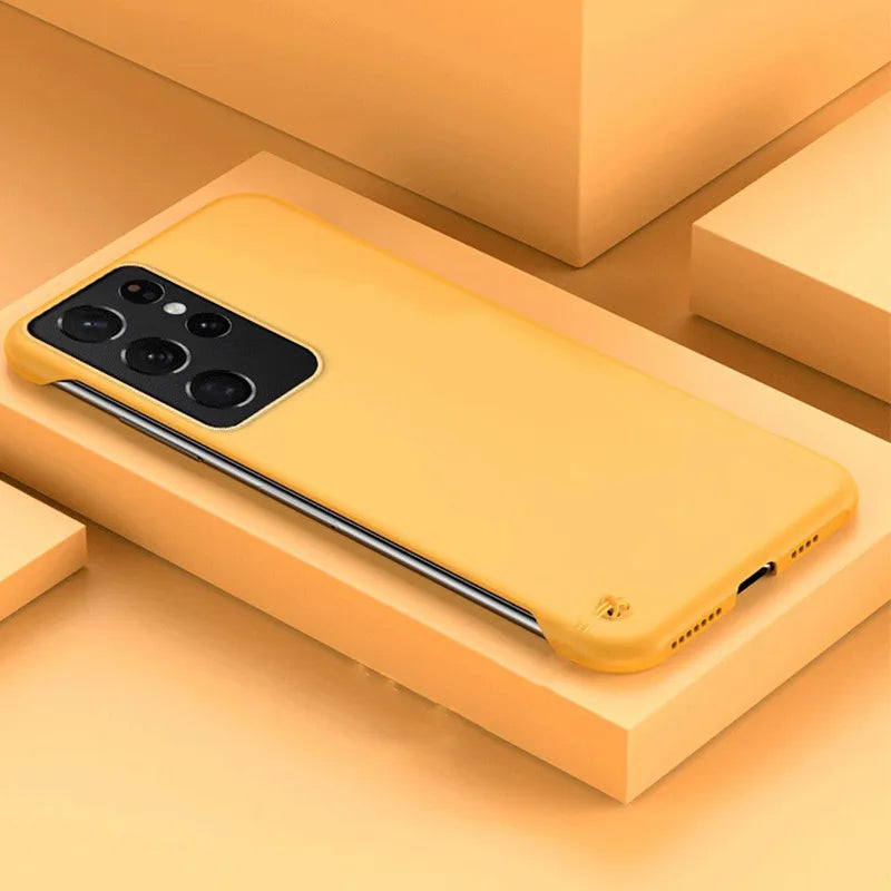 Minimalist Frameless Samsung Case, For Samsung S25 / Yellow