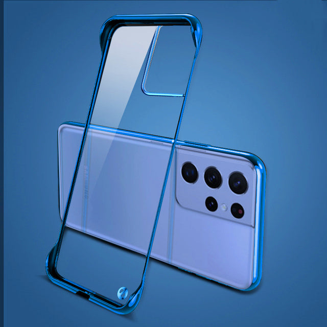 Minimalist Samsung Galaxy Case-Exoticase-For Samsung S22 Ultra-Blue-