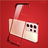 Minimalist Samsung Galaxy Case-Exoticase-For Samsung S22 Ultra-Red-