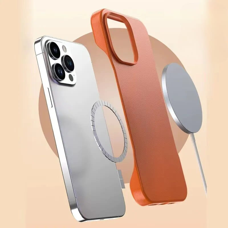 Minimalistic Frameless Genuine Leather iPhone Case-iPhone Leather Case-Exoticase-
