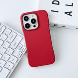 Minimalistic Frameless Genuine Leather iPhone Case-iPhone Leather Case-Exoticase-For iPhone 15 Pro Max-Red-