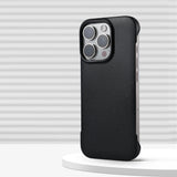 Minimalistic Frameless PU Leather iPhone Case-iPhone Leather Case-Exoticase-For iPhone 16 Pro Max-Black-Exoticase