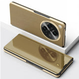 Mirror Clear View Flip Case For Oneplus Open-Exoticase-Gold-Exoticase