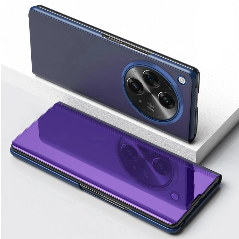 Mirror Clear View Flip Case For Oneplus Open-Exoticase-Purple Blue-Exoticase