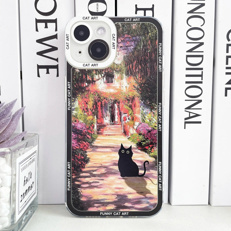 Monet Van Gogh Cat Art iPhone Case - Exoticase - iPhone 15 Pro Max / 06