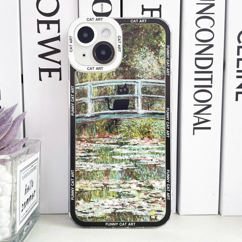 Monet Van Gogh Cat Art iPhone Case - Exoticase - iPhone 15 Pro Max / 07