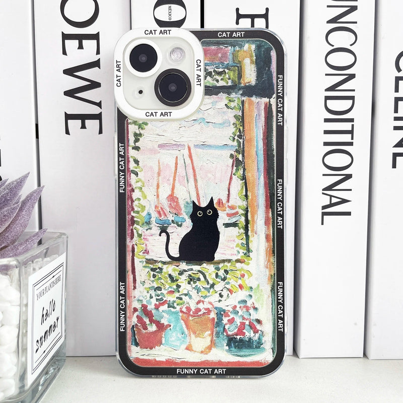 Monet Van Gogh Cat Art iPhone Case - Exoticase - iPhone 15 Pro Max / 05