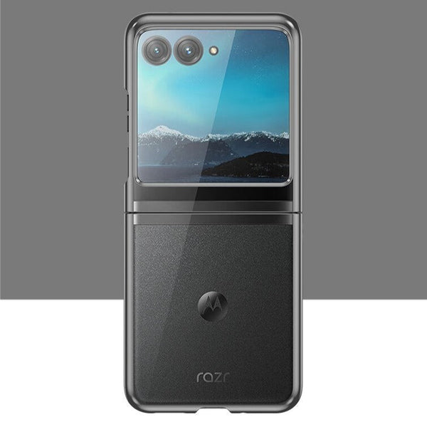 Motorola Razr+ Plated Sides Transparent Back Case-Exoticase-Exoticase