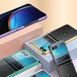 Motorola Razr+ Plated Sides Transparent Back Case-Exoticase-