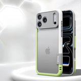 Multi Color Silicone iPhone Bumper Frame-Exoticase-For iPhone 17 Pro Max-White Green-Exoticase