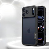 Multi Color Silicone iPhone Bumper Frame-Exoticase-For iPhone 17 Pro Max-All Black-Exoticase