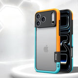Multi Color Silicone iPhone Bumper Frame-Exoticase-For iPhone 17 Pro Max-Orange Blue-Exoticase