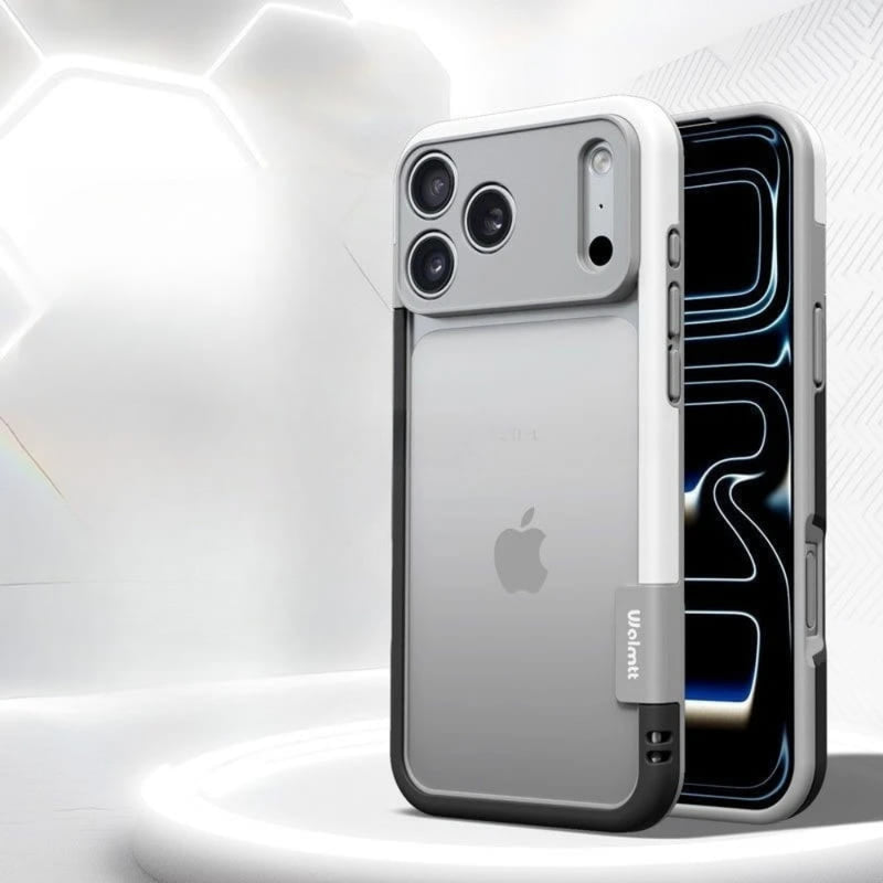 Multi Color Silicone iPhone Bumper Frame-Exoticase-For iPhone 17 Pro Max-White Black-Exoticase