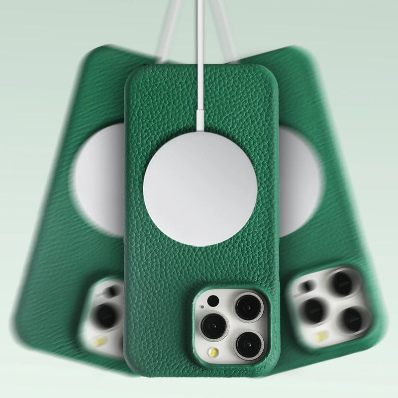Natural Cowhide Lychee Leather iPhone Case-Exoticase-Exoticase