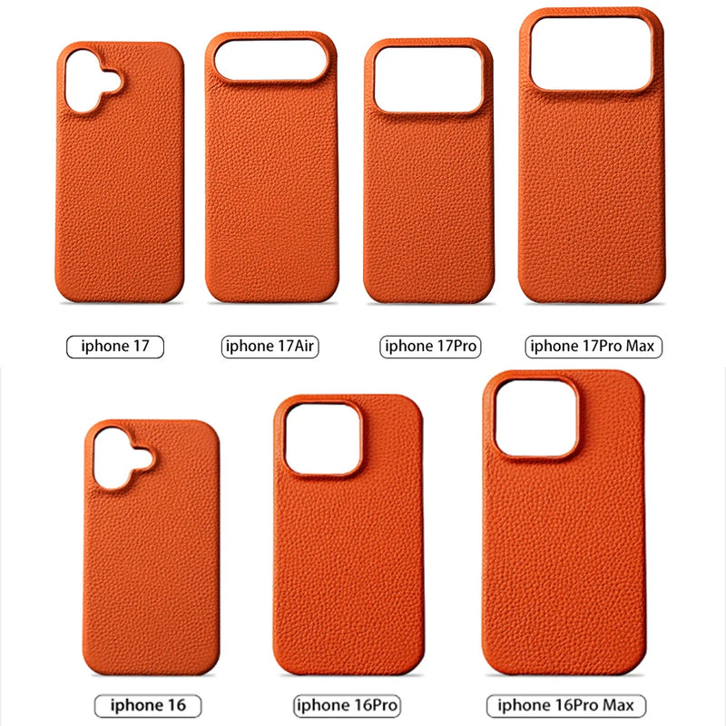 Natural Cowhide Lychee Leather iPhone Case-Exoticase-Exoticase