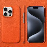 Natural Cowhide Lychee Leather iPhone Case-Exoticase-Exoticase