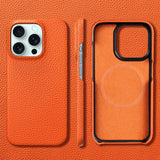 Natural Cowhide Lychee Leather iPhone Case-Exoticase-Exoticase