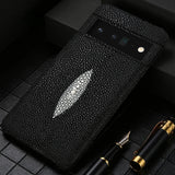 Natural Stingray Leather Google Pixel Case-Exoticase-For Pixel 10 Pro XL-Black-Exoticase