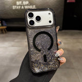 Neon Liquid Quicksand Glitter MagSafe iPhone Case-Exoticase-For iPhone 17 Pro Max-Black-Exoticase