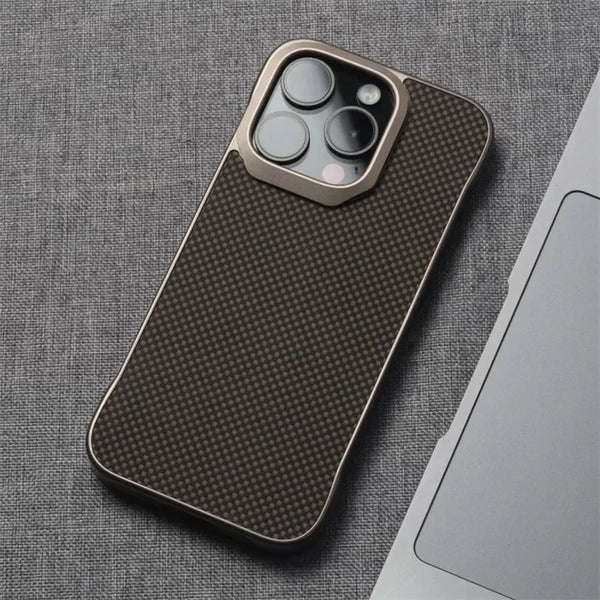 NoFrame Color Mix Carbon iPhone Case-Exoticase-Gold-For iPhone 16 Pro Max-Exoticase