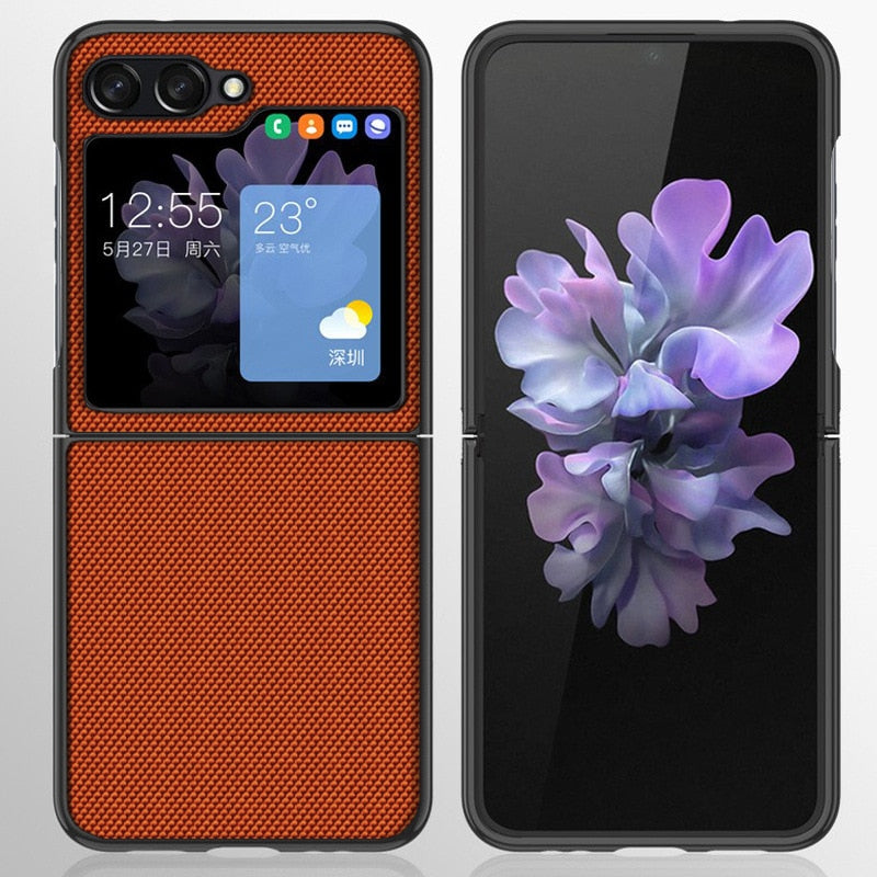 Nylon Protective Outer Shell for Samsung Galaxy Z Flip 5-Exoticase-Galaxy Z Flip 5-Orange-