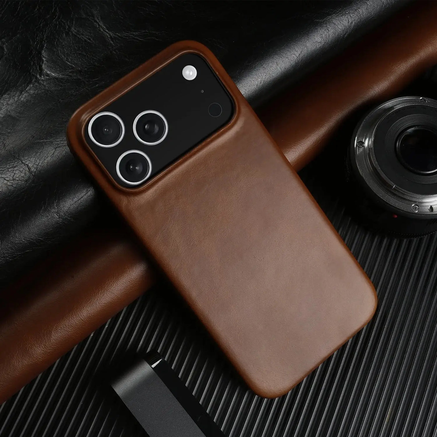 Oil Wax Genuine Leather Apple iPhone Case