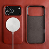 Oil Wax Genuine Leather Apple iPhone Case-Exoticase-Exoticase