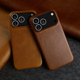 Oil Wax Genuine Leather Apple iPhone Case-Exoticase-Exoticase