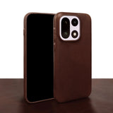Oil Wax Genuine Leather OnePlus Case-Exoticase-For OnePlus 15-Light Brown-Exoticase