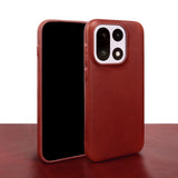 Oil Wax Genuine Leather OnePlus Case-Exoticase-For OnePlus 15-Red-Exoticase