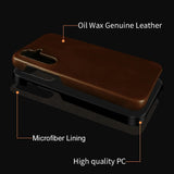 Oil Wax Handmade Leather Samsung Case-Exoticase-Exoticase