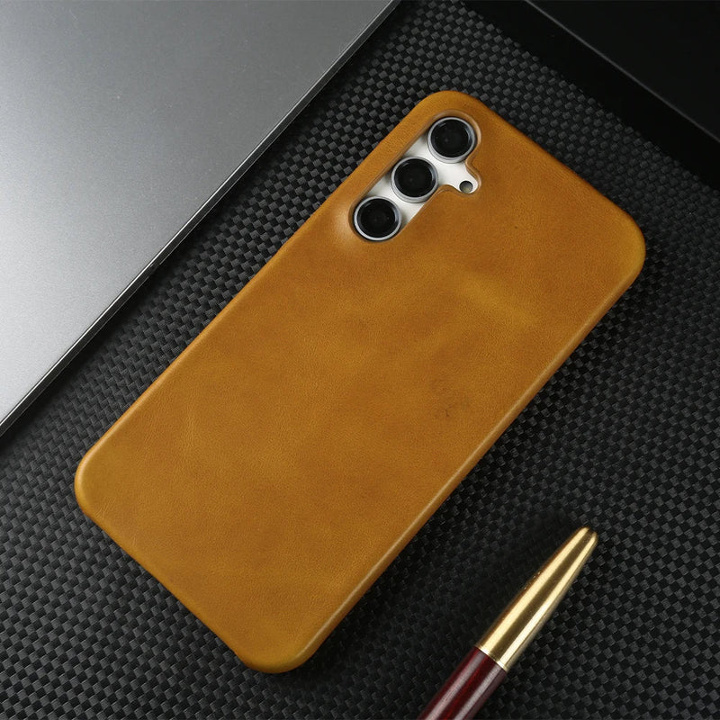 Oil Wax Handmade Leather Samsung Case-Exoticase-Exoticase