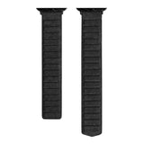 Original ALCANTARA Magnetic Strap for Apple Watch-Exoticase-Black - Black Buckle-49mm Ultra 1 and 2-
