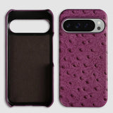 Ostrich Genuine Leather Google Pixel Case-Exoticase-For Pixel 10 Pro XL-Purple-Exoticase