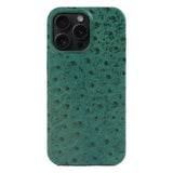 Ostrich Genuine Leather iPhone Case-Exoticase-For iPhone 17 Pro Max-Green-Exoticase