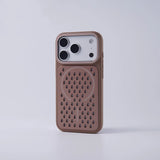 OvalMesh Alloy Lens MagSafe iPhone Case-Exoticase-Dark Brown-iPhone 17 Pro Max-Exoticase