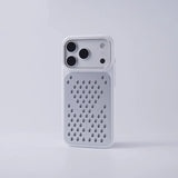 OvalMesh Alloy Lens MagSafe iPhone Case-Exoticase-Silver-iPhone 17 Pro Max-Exoticase