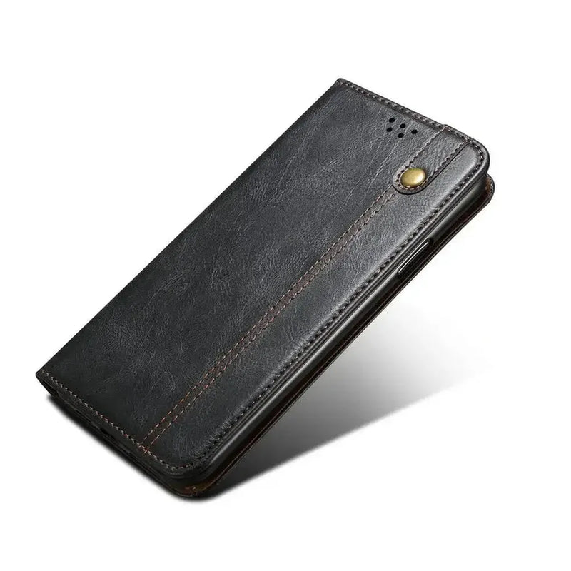 PU Leather OnePlus Flip Case-Exoticase-Black-OnePlus 13-Exoticase
