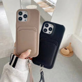 PU Leather iPhone Case With Card Holder-Exoticase-Exoticase