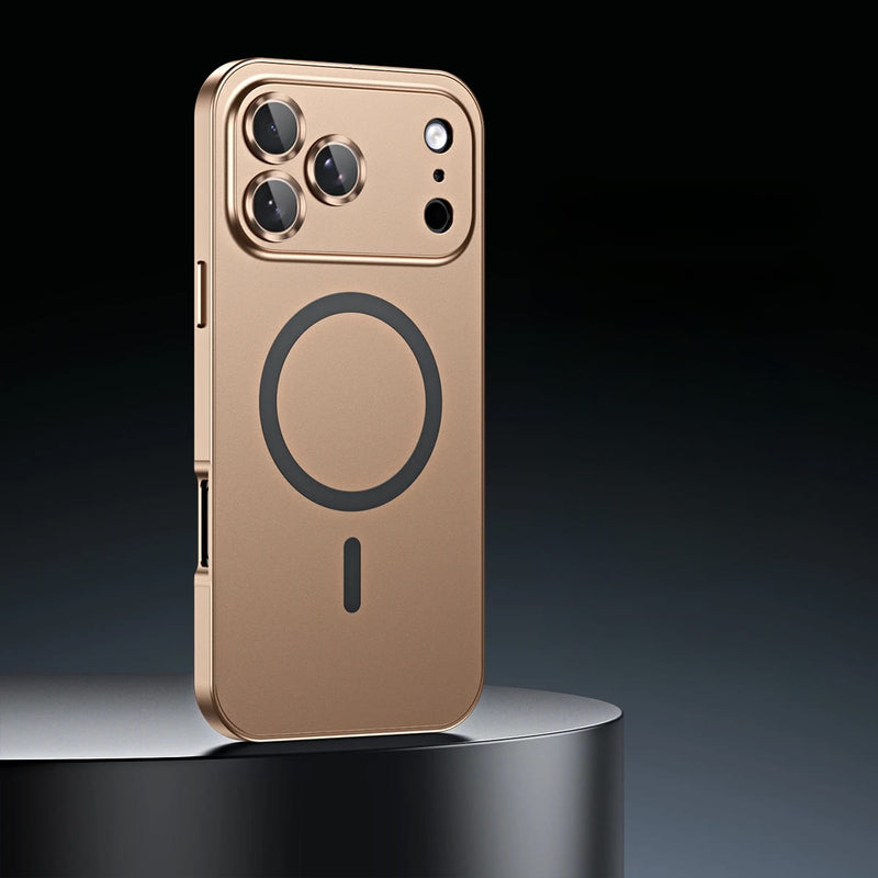 PerfectFit Snap Lock Aluminum iPhone Case-Exoticase-For iPhone 17 Pro Max-Desert MagSafe-Exoticase