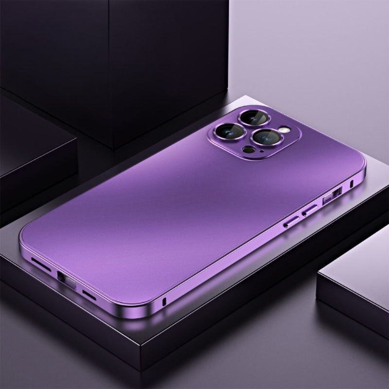 PerfectFit Snap Lock Aluminum iPhone Case-Exoticase-For iPhone 14 Pro Max-Purple-