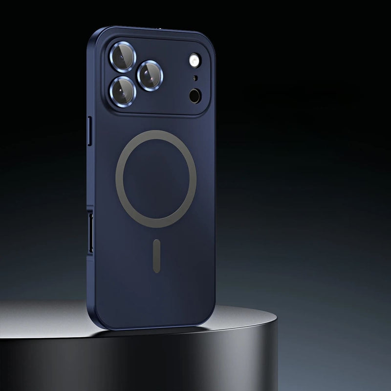 PerfectFit Snap Lock Aluminum iPhone Case-Exoticase-For iPhone 17 Pro Max-Blue Titanium-Exoticase