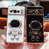 Plated Astronaut Stand Google Pixel Case-Exoticase-