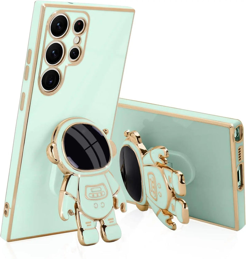 Plated Astronaut Stand Samsung Case-Exoticase-For Samsung S21-Green-Exoticase