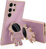 Plated Astronaut Stand Samsung Case-Exoticase-For Samsung S21-Purple-Exoticase