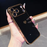 Plated Heart iPhone case with Side Heart Designs-Exoticase-Exoticase