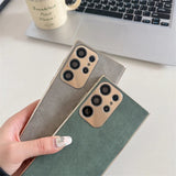 Plated Leather Suede Samsung Case-Exoticase-
