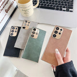 Plated Leather Suede Samsung Case-Exoticase-