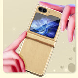 Plated Natural Cowhide Leather Samsung Z Flip-Exoticase-Exoticase